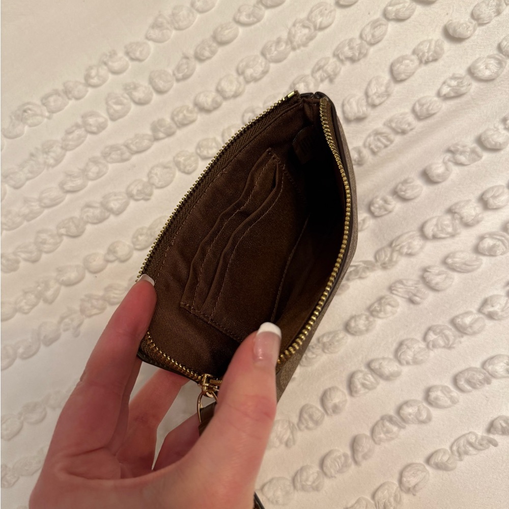 Coach Signature Brown Wristlet - Picture 7 of 13